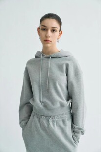 Weluxe2024春新款BLOSSOM东大门连帽短款卫衣长裙套装 韩国代购