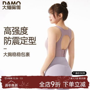 美背运动内衣女大胸防震收副乳一体式 瑜伽服健身文胸 跑步背心大码