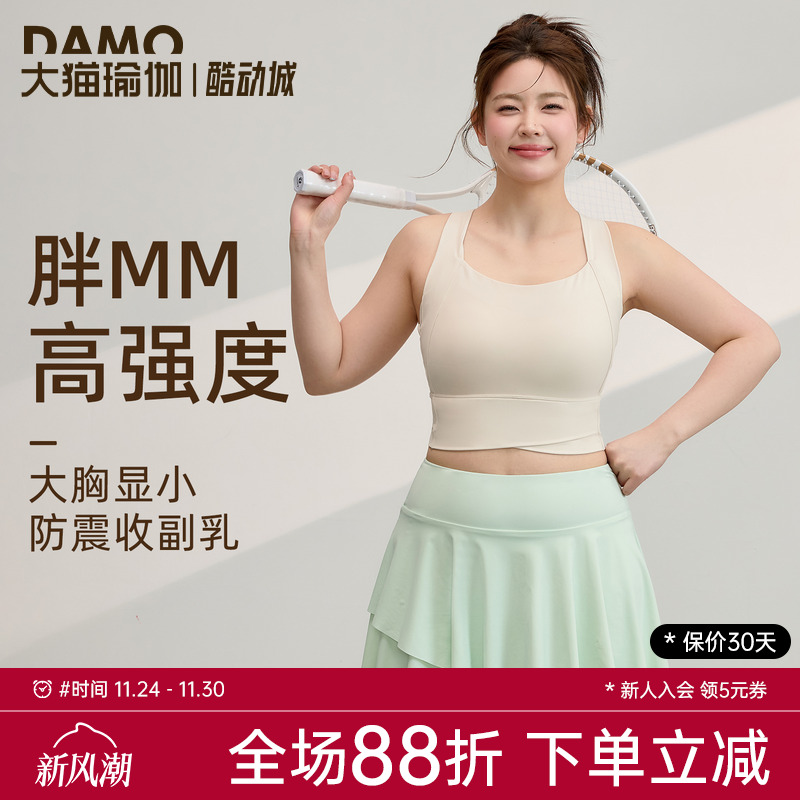 胖mm健身服运动内衣女大码瑜伽服