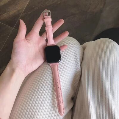 适用Apple苹果S10表带小蛮腰皮质