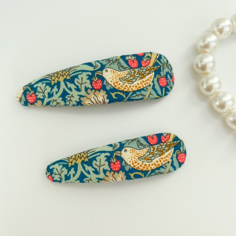 英国Liberty草莓小偷翡翠湾细长发夹掰掰夹不锈钢底片防锈