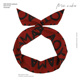 Miri原创手作黑红色外出兔耳朵铁丝发带女绑发丝巾头饰发箍发饰