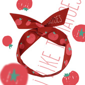 Miri原创手作酒红色番茄铁丝兔耳朵窄发带女绑发丝巾头饰发箍发饰