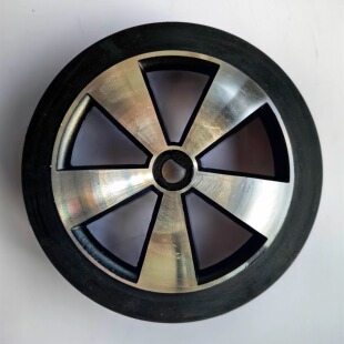 通用荣高电动伸缩门平移门段滑门机头大轮铝合金橡胶耐磨驱动轮子