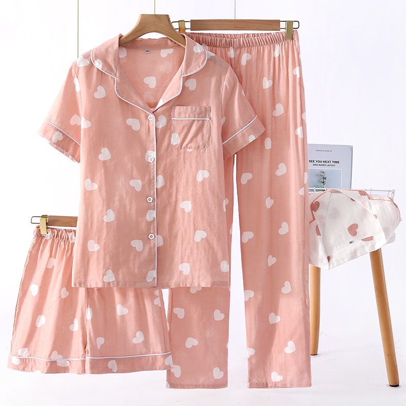 套装纯棉家居服套装寝宝女
