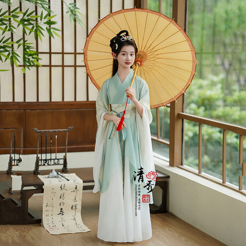 女童汉服春秋2026新款魏晋风儿童古装唐装超仙战国袍演出服古风裙