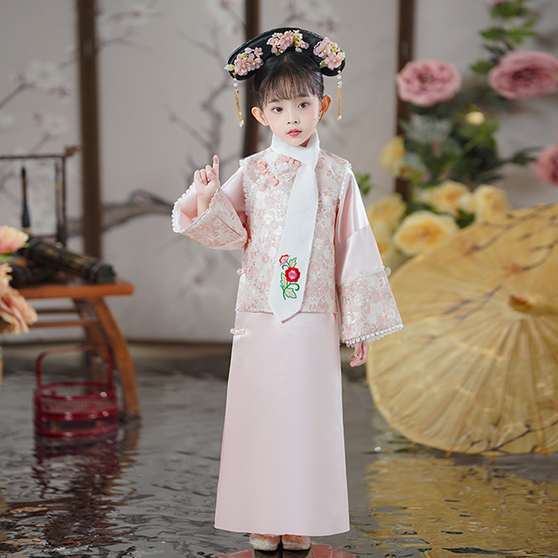 女童儿童古装清朝格格宫廷服