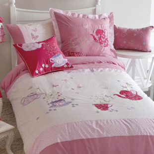 清仓处理限儿童卡通刺绣被套四件套公主风床单被罩床上三件套用品