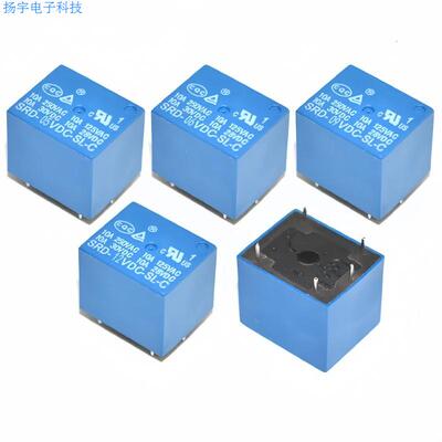 SRD-05 12 24VDC-SL-C A 3V5V6V9V12V48V国产继电器10A 5脚T73