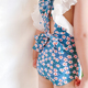 儿童游泳衣 连体韩版 洋气公主甜美女孩小童夏季 女童泳衣2021年新款