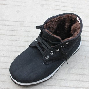 男士棉鞋高帮系带加绒工作鞋羊毛毡老式劳保鞋冬季大棉鞋防滑轮胎