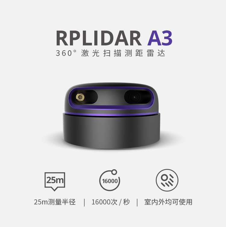 SLAMTEC思岚激光雷达LIDAR RPLIDAR-A3 激光雷达扫描测距25米