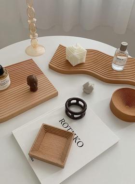 榉木香薰收纳下午茶托盘