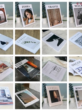 创意样板房家居家具卖场摄影道具仿真书假书道具书书架桌面摆件