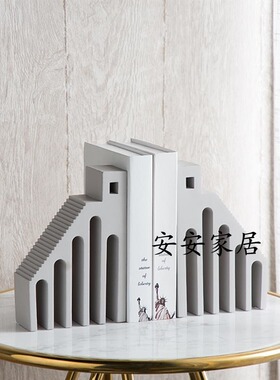 环保水泥书房工艺品软装桌面摆件
