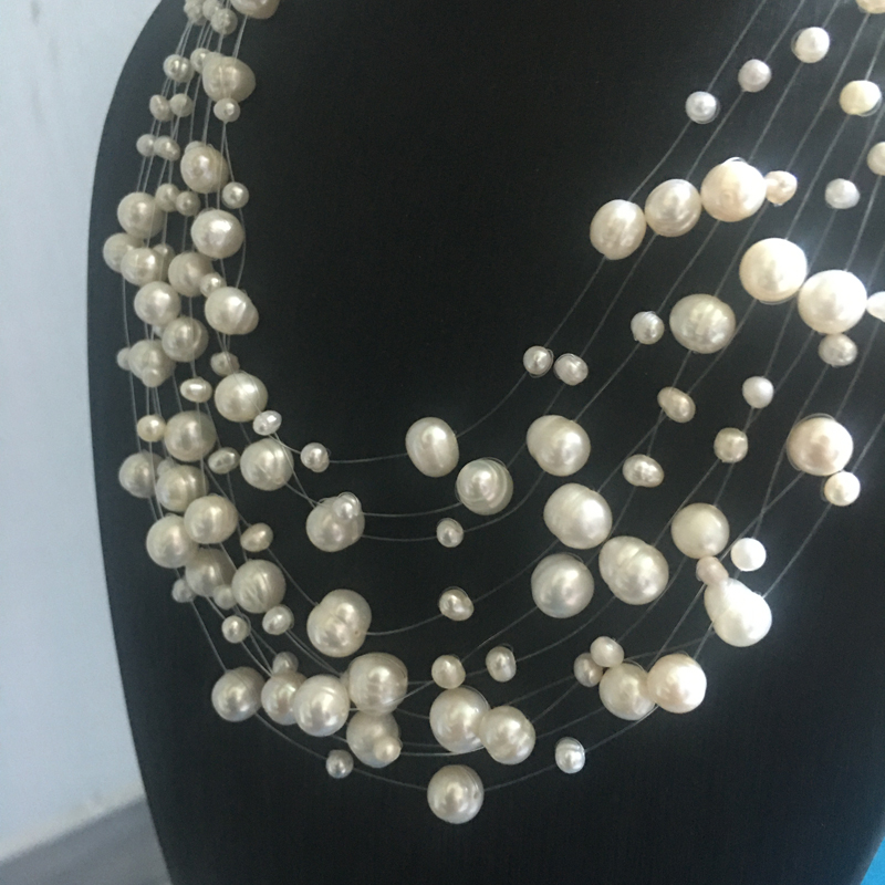 淡水珍珠满天星锁骨链小众设计