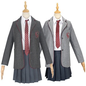 现货玛蒂尔达cos灰色校服 儿童码cosplay服装校服制服