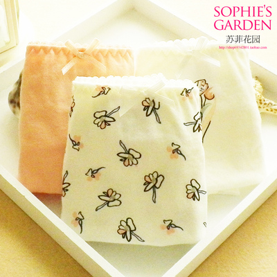 棉文化100%纯棉女内裤少女全