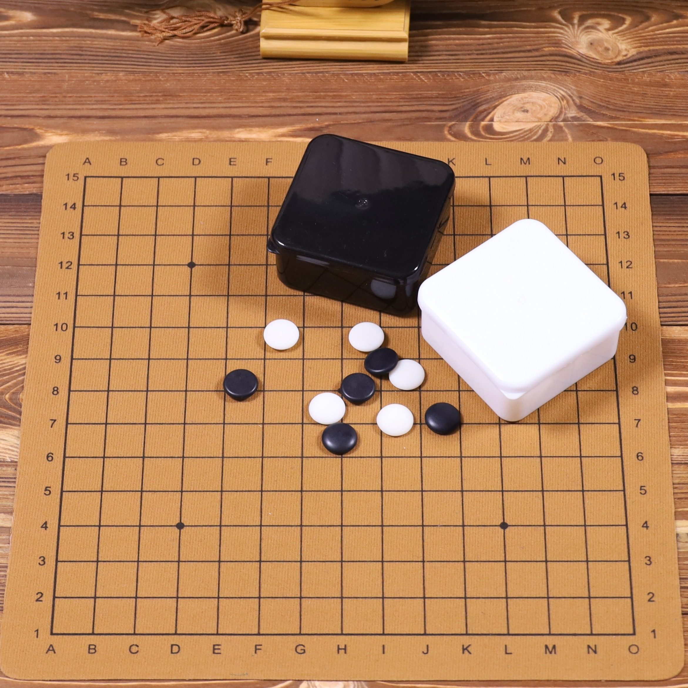 幼儿童五子棋套装入门初学便携小号连珠棋具15线耐摔适合课桌包邮
