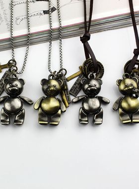 土酷风卡通复古学生情侣韩国吊坠