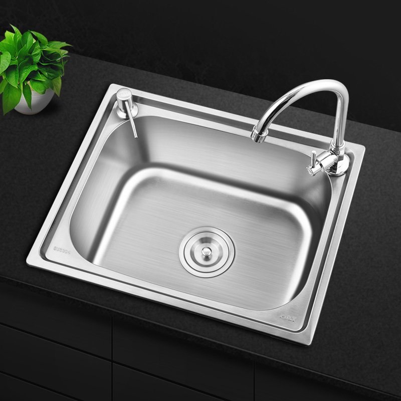 不锈钢水槽套餐一体成型拉丝