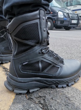 F-11绝影2.0高帮战术靴D54003全粒面头层皮轻便透气减震拉链作战