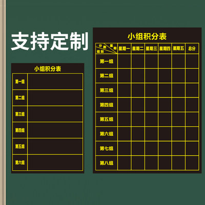 磁性黑板贴小组积分表评比栏pk竞赛排行榜教室布置装饰班级小学