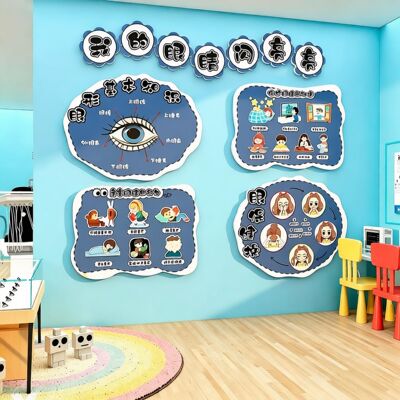 幼儿园爱护眼睛防水黑板报墙贴