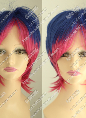 cosplay假发 吊带袜天使 史朵金Stocking 男版性转 渐变 COS动漫