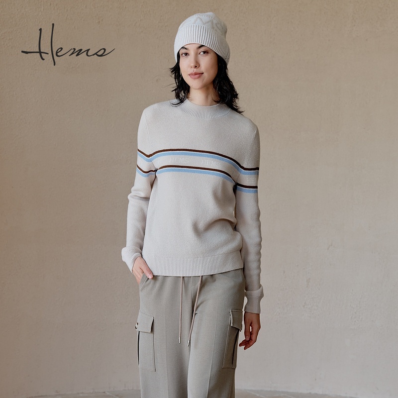 海尔曼斯绵羊毛半高领羊毛衫