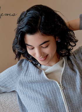 【门店同款】海尔曼斯绵羊毛假两件休闲毛衣V领短套头衫240M2D41