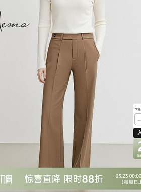 海尔曼斯25早秋新品精英衣橱通勤气质高管气场羊毛阔腿裤228F9D99
