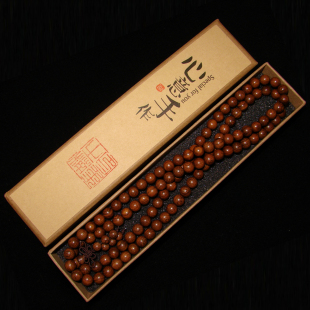 金丝檀木手串佛珠木质文玩手串男丝檀手串高密老料108颗手串包邮