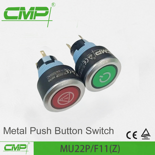 D复位自锁LED灯医疗设备图标定制 西普防水按钮开关MU22P F11