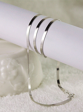 925银短款饰品生日礼物刀片链