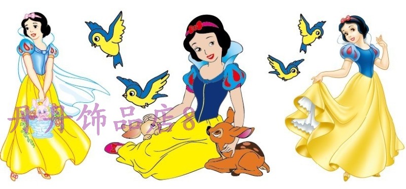 女防水纹身贴纸 可爱的白雪公主 童贴 纹身韩国贴纸 满就送