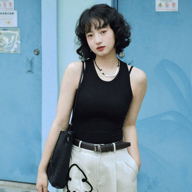 60s桑蚕丝真丝莫代尔长绒棉背心