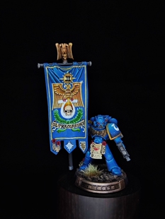 战锤40K 极限战士2连旗手（纯手绘）非现货-可接代工