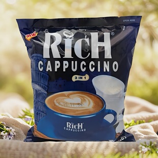 RICH咖啡卡布奇诺缅甸进口咖啡速溶3in1咖啡袋装20杯醇香倍浓