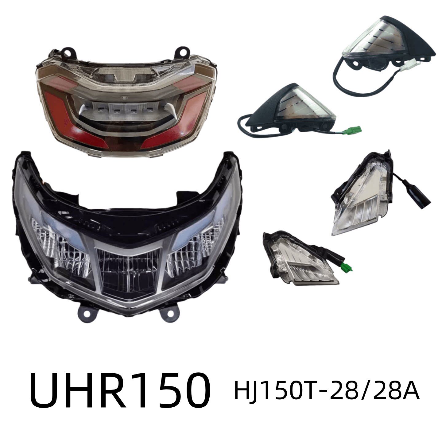 适用豪爵UHR150原厂大灯总成HJ150T-28/28A前转向灯后刹车尾灯