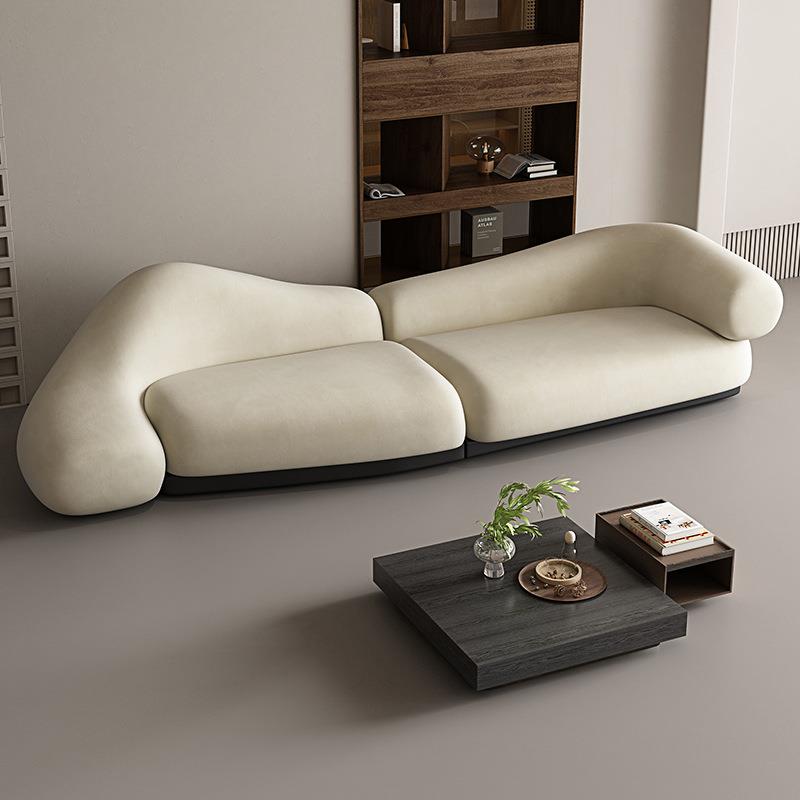 意式极简沙发直排小户型客厅法式设计师创意美容院接待异形网红款