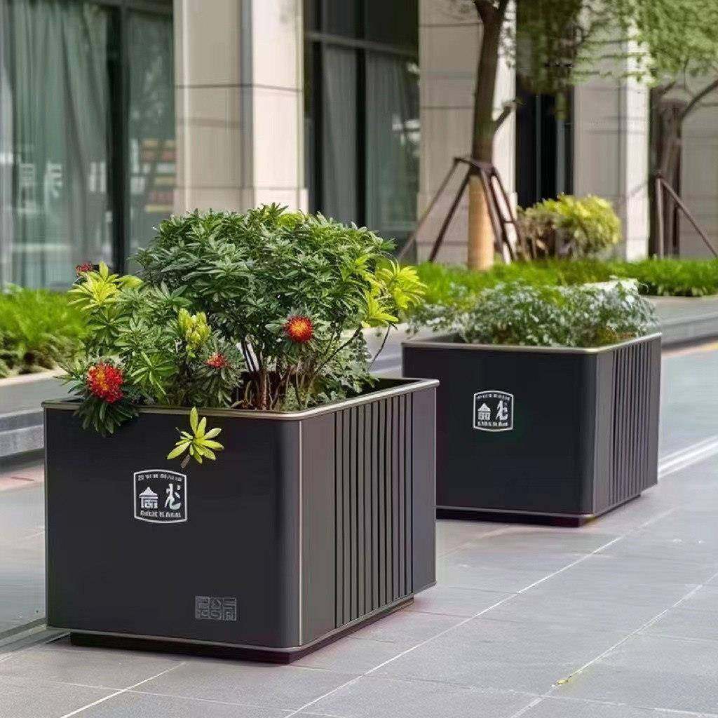 户外移动不锈钢花箱公园外摆景观种树箱庭院阳台铁艺金属种植花槽,商业/办公家具,花坛/花箱,淘宝优惠券,粉丝福利购,淘宝优惠卷