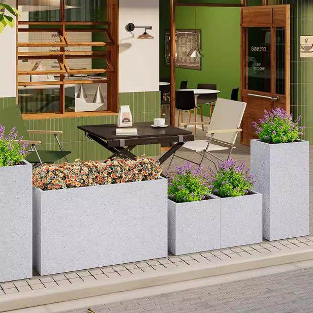 不锈钢花箱户外商业街外摆花槽市政定制树箱组合隔断围栏铁艺花坛,商业/办公家具,花坛/花箱,淘宝优惠券,粉丝福利购,淘宝优惠卷