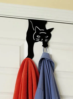 铁艺挂钩猫动物门上黑色