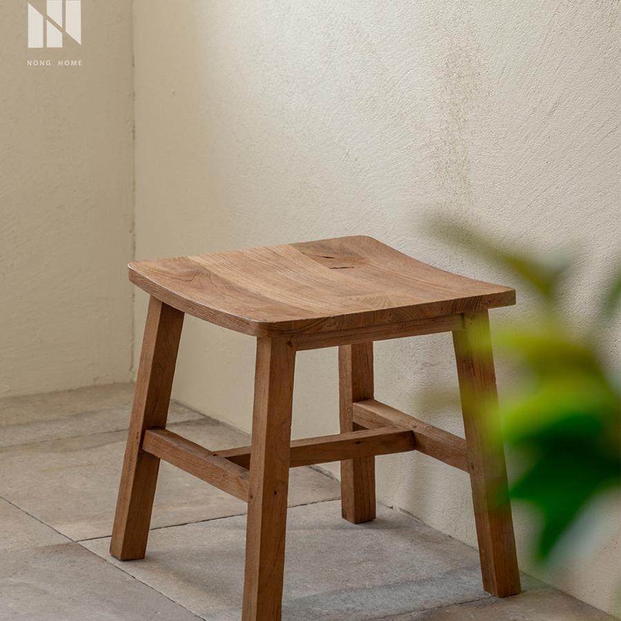 弄物集 实木矮凳简约家用梳妆凳榆木侘寂风凳子酒吧椅复古高脚椅,住宅家具,矮凳,淘宝优惠券,粉丝福利购,淘宝优惠卷