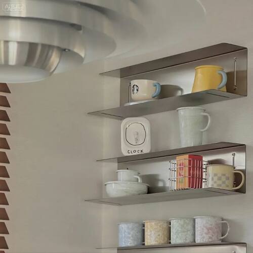 客厅不锈钢置物架工字槽收纳架子