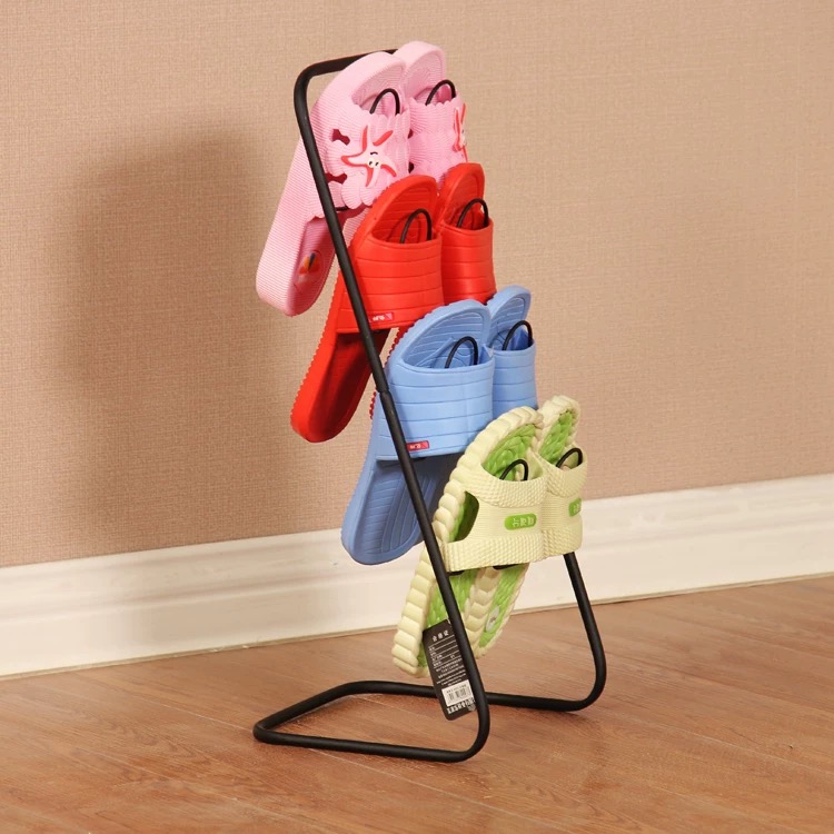 欧式创意客厅落地多层铁艺鞋架简易浴室卫生间拖鞋架子宿舍小鞋架