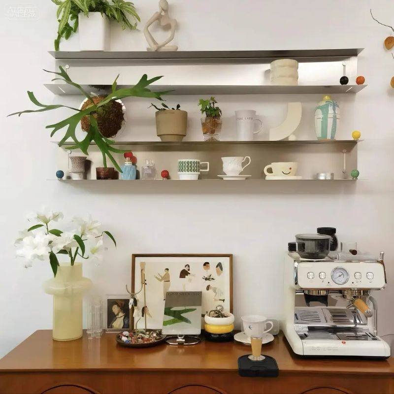 客厅不锈钢置物架工字槽收纳北欧客厅壁挂置物架装饰墙面置物架