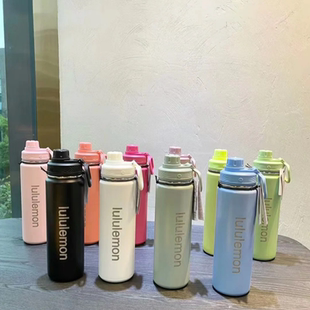 Life运动水瓶吸管杯保冷保温水壶710ml 加拿大Lululemon Back