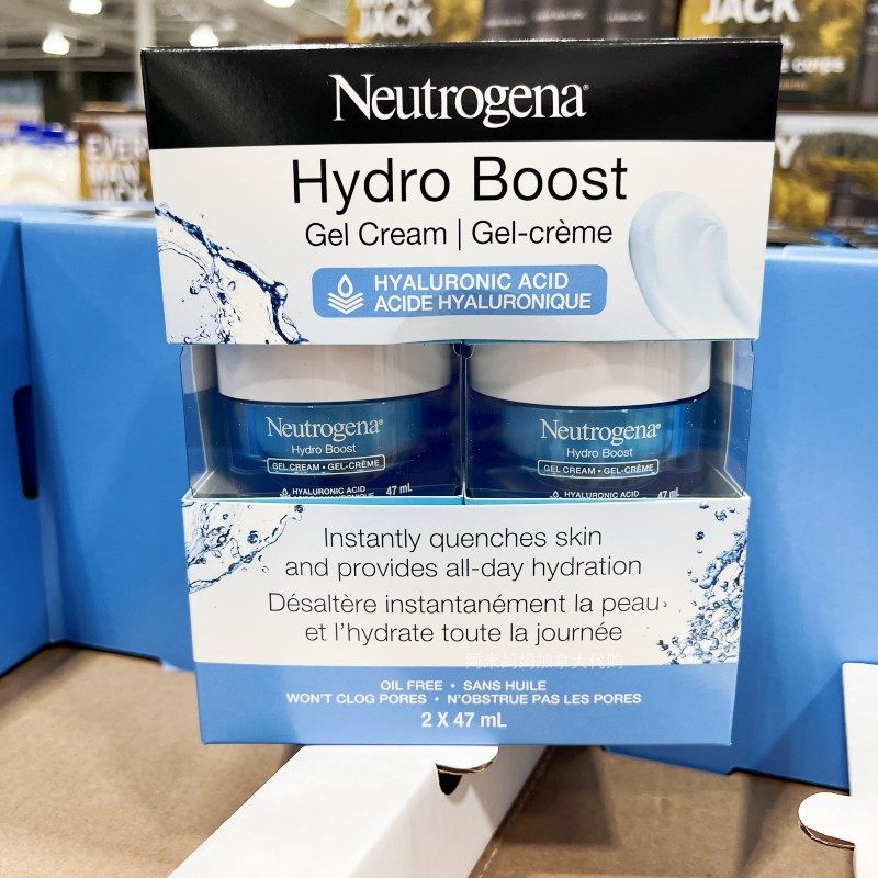 加拿大代购neutrogena露得清保湿啫喱凝胶面霜 47ml*2瓶活水无油